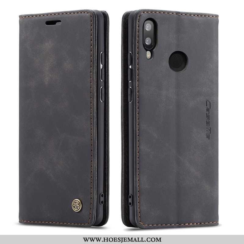 Hoesje Huawei P Smart 2020 Leren Kaart Khaki Mobiele Telefoon Folio 2020