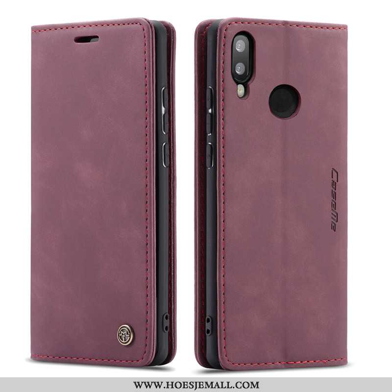 Hoesje Huawei P Smart 2020 Leren Kaart Khaki Mobiele Telefoon Folio 2020