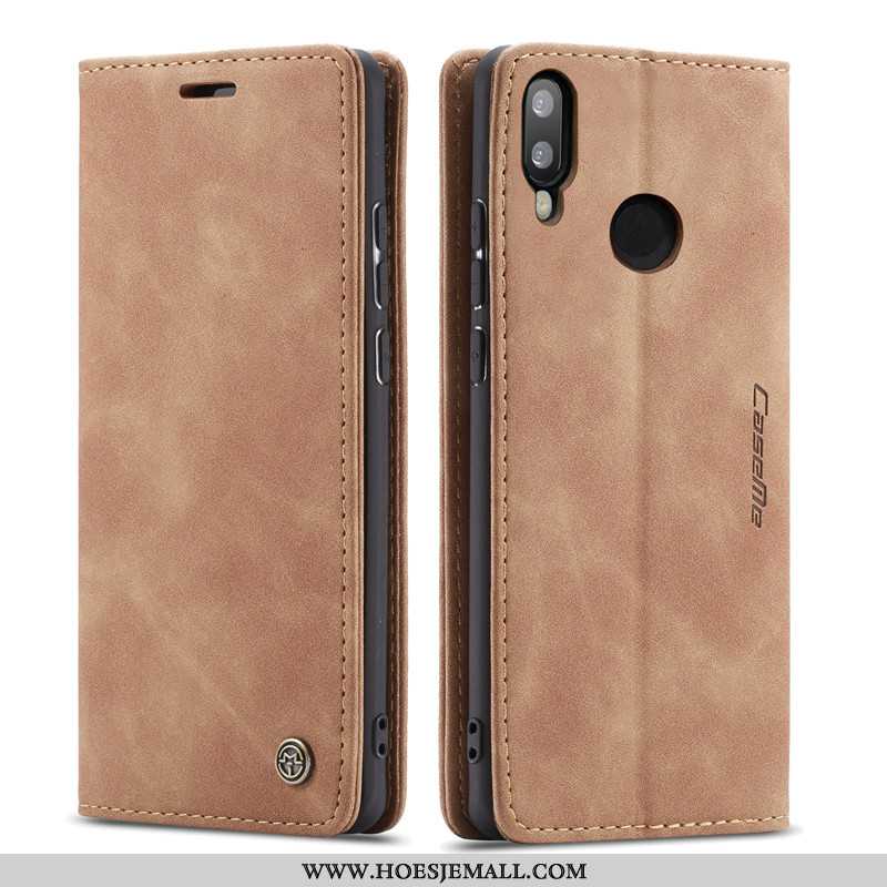 Hoesje Huawei P Smart 2020 Leren Kaart Khaki Mobiele Telefoon Folio 2020