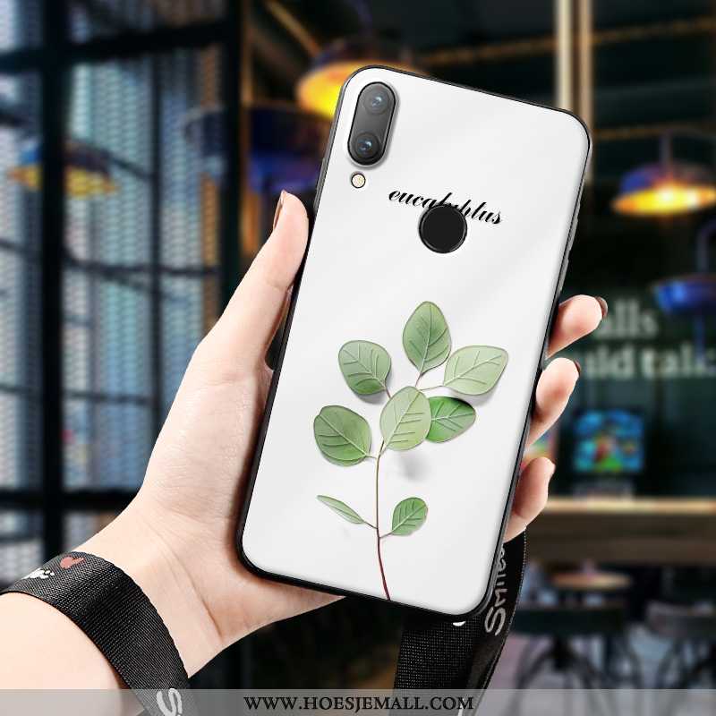 Hoesje Huawei P Smart 2020 Schrobben Reliëf Hoes Mobiele Telefoon Dun All Inclusive Eenvoudige Witte