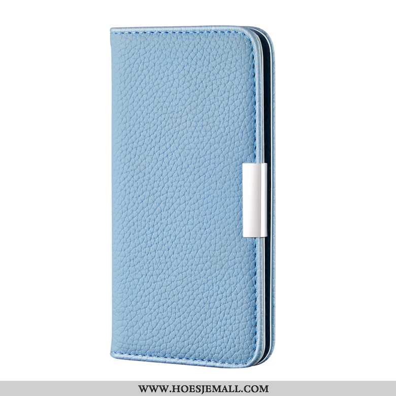 Hoes Huawei P Smart 2020 Siliconen Bescherming Hoesje Blauw Folio Zacht Leren Blauwe