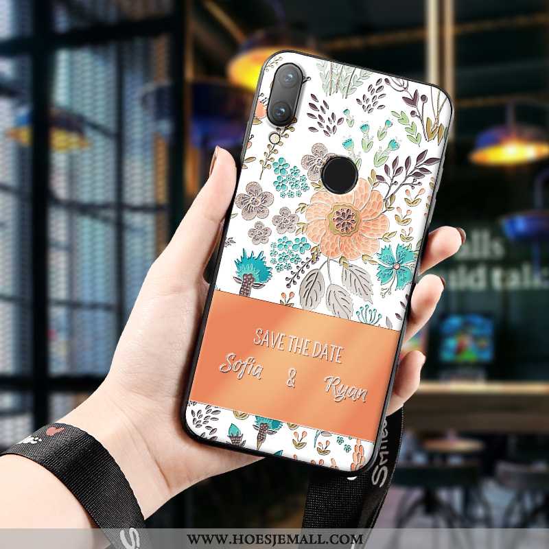 Hoes Huawei P Smart 2020 Schrobben Persoonlijk Nieuw Driedimensionaal Anti-fall Bloemen Scheppend Gr