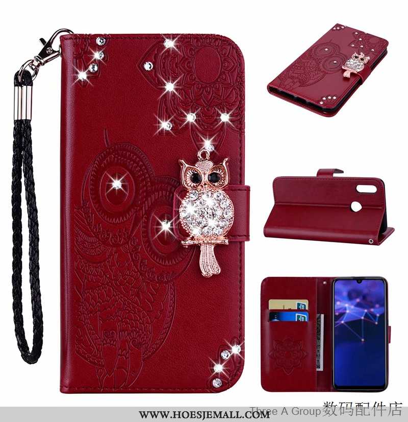 Hoesje Huawei P Smart+ 2020 Bescherming 2020 Kaart Hoes Mobiele Telefoon Folio Bordeaux