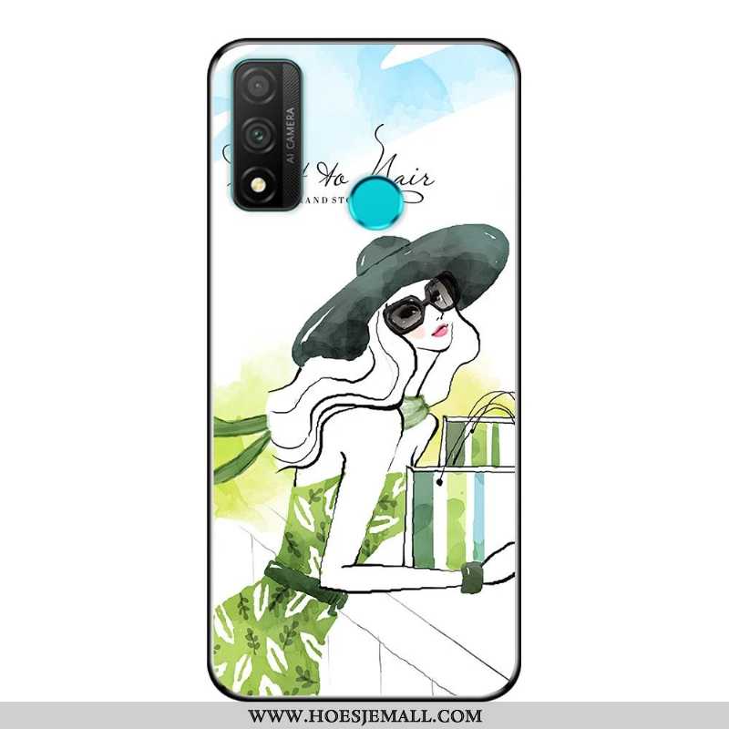 Hoes Huawei P Smart 2020 Zacht Bescherming Zwart Schrobben Mobiele Telefoon Blauw Blauwe