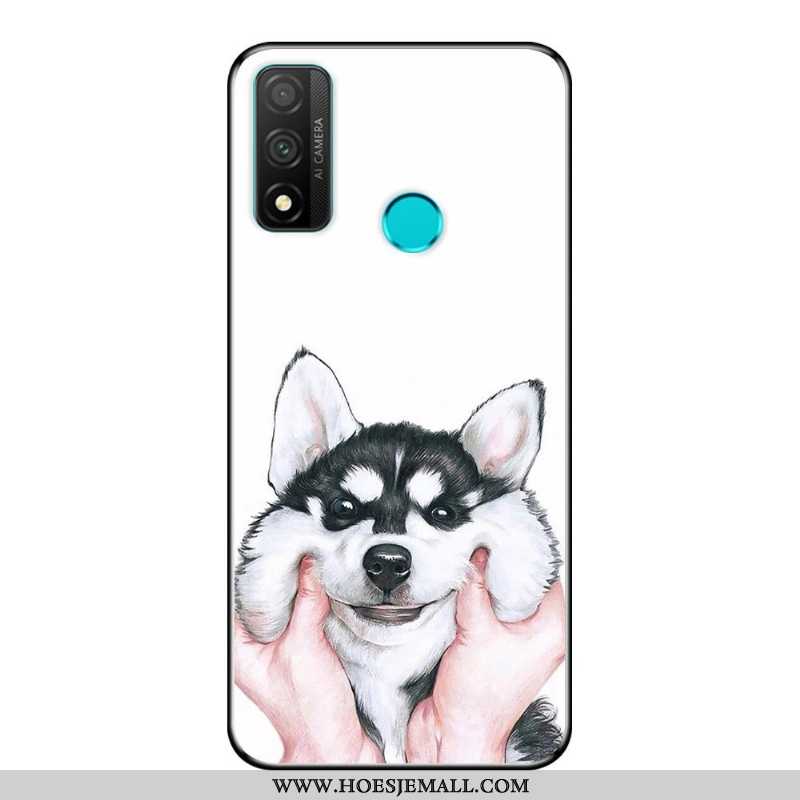 Hoes Huawei P Smart 2020 Zacht Bescherming Zwart Schrobben Mobiele Telefoon Blauw Blauwe