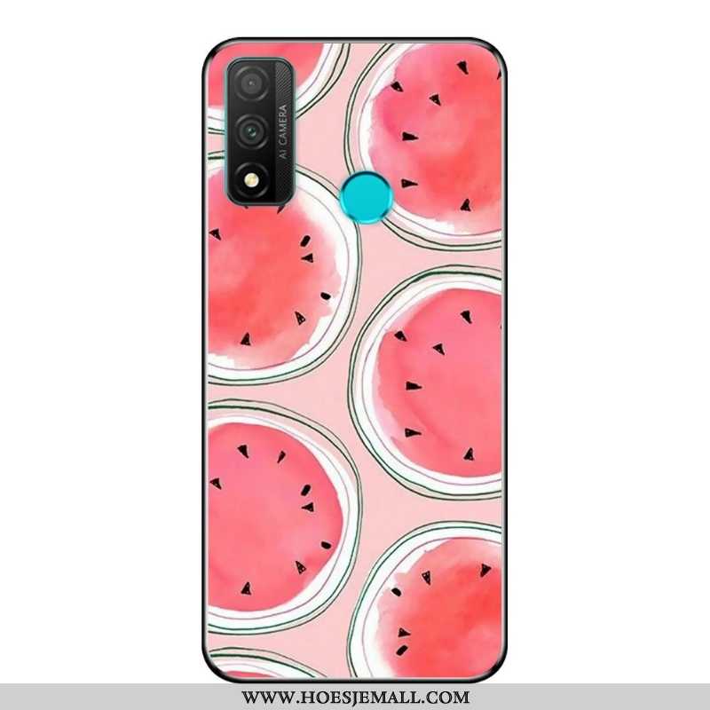 Hoes Huawei P Smart 2020 Zacht Bescherming Zwart Schrobben Mobiele Telefoon Blauw Blauwe