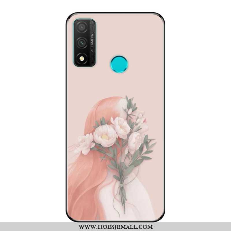 Hoes Huawei P Smart 2020 Zacht Bescherming Zwart Schrobben Mobiele Telefoon Blauw Blauwe