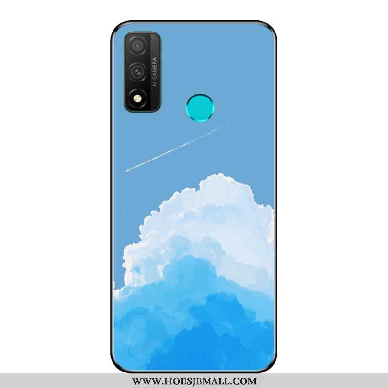 Hoesje Huawei P Smart 2020 Zacht Bescherming Schrobben Mobiele Telefoon Blauw Zwart Blauwe
