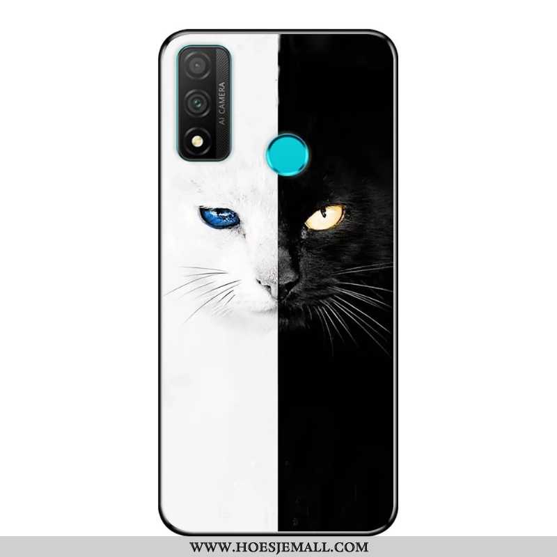 Hoesje Huawei P Smart 2020 Zacht Bescherming Schrobben Mobiele Telefoon Blauw Zwart Blauwe