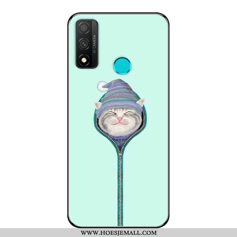 Hoesje Huawei P Smart 2020 Zacht Bescherming Schrobben Mobiele Telefoon Blauw Zwart Blauwe