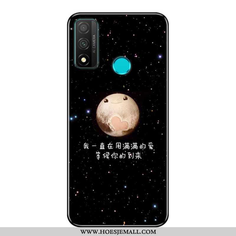 Hoesje Huawei P Smart 2020 Zacht Bescherming Schrobben Mobiele Telefoon Blauw Zwart Blauwe