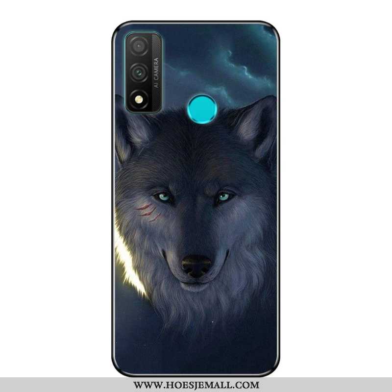 Hoesje Huawei P Smart 2020 Zacht Bescherming Schrobben Mobiele Telefoon Blauw Zwart Blauwe