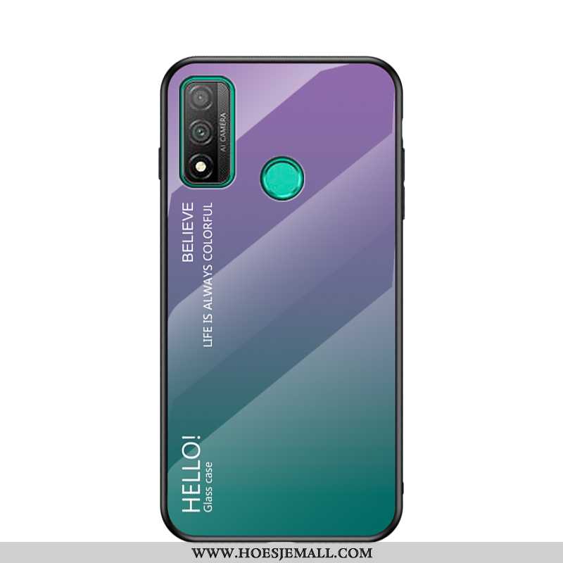 Hoesje Huawei P Smart 2020 Zacht Siliconen Bescherming Tempereren Glas Mobiele Telefoon Rood