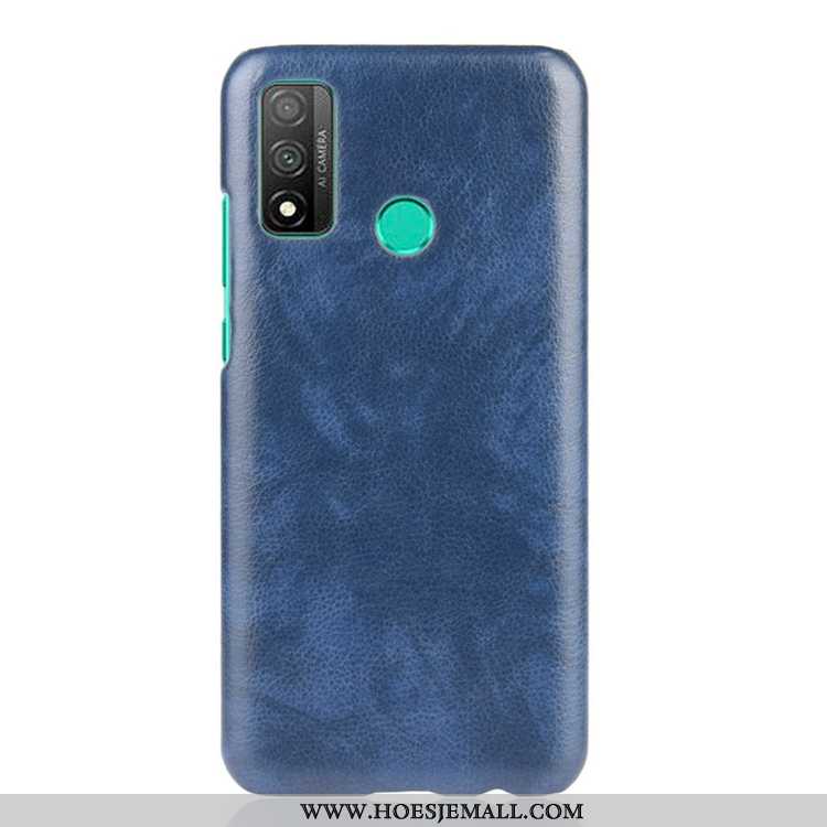 Hoes Huawei P Smart 2020 Trend Leren Hoesje Zwart Leer Schrobben Persoonlijk Mobiele Telefoon Zwarte