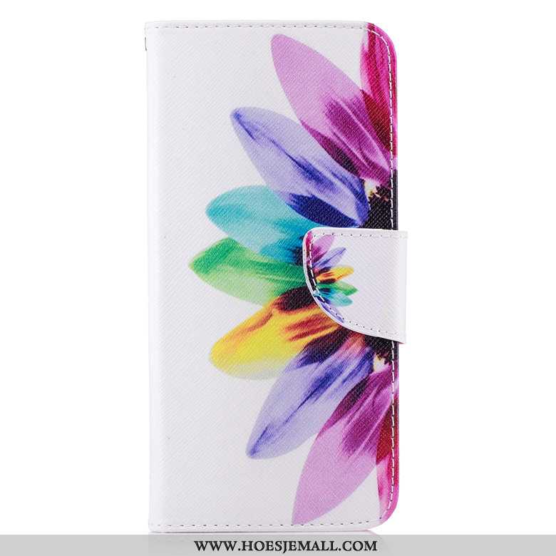 Hoesje Huawei P Smart 2020 Leren Spotprent Folio Wit Bescherming Mobiele Telefoon Witte