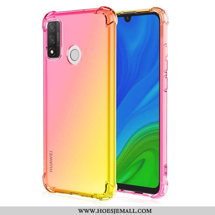 Hoes Huawei P Smart 2020 Zacht Geel Verloop Pu Mobiele Telefoon Gasbag