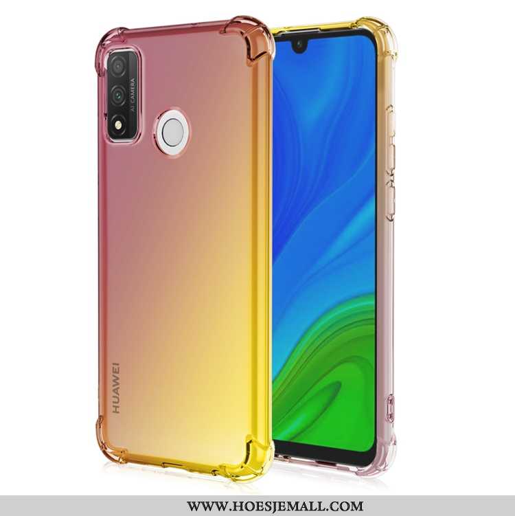 Hoes Huawei P Smart 2020 Zacht Geel Verloop Pu Mobiele Telefoon Gasbag