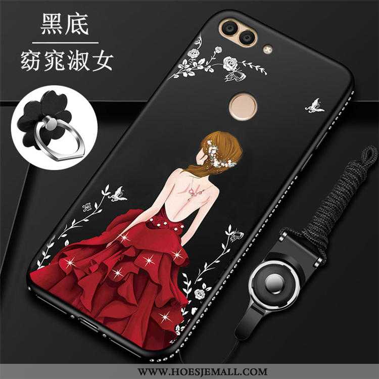 Hoes Huawei P Smart Siliconen Bescherming Hoesje Net Red Scheppend Anti-fall Rood