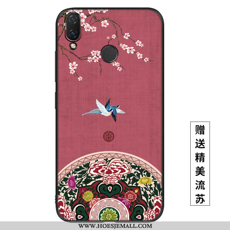 Hoesje Huawei P Smart+ Siliconen Scheppend Dun Zacht Paleis Wind Blauw Blauwe