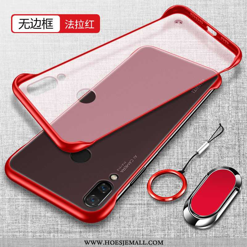 Hoes Huawei P Smart+ Super Dun Trend Anti-fall Doorzichtig Mobiele Telefoon Siliconen Rood