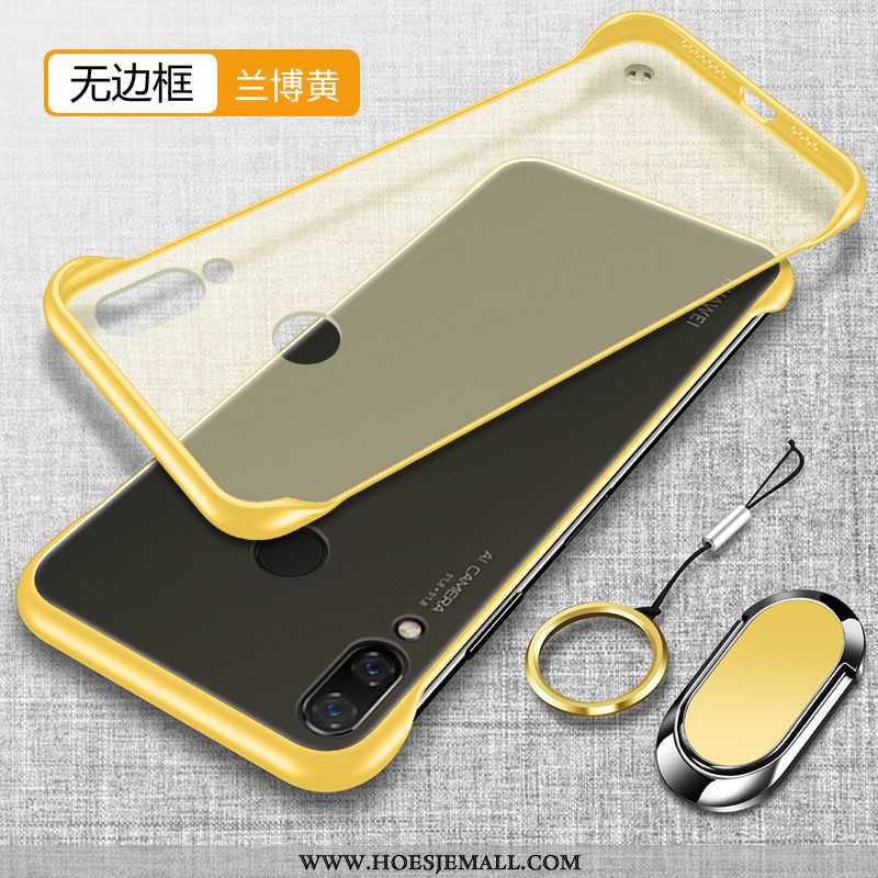 Hoes Huawei P Smart+ Super Dun Trend Anti-fall Doorzichtig Mobiele Telefoon Siliconen Rood