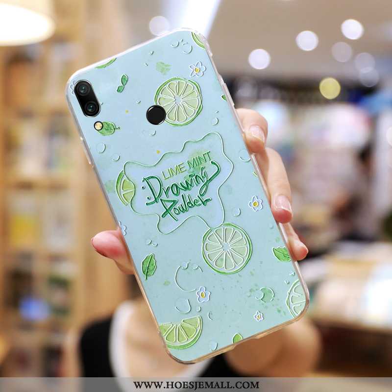 Hoes Huawei P Smart+ Doorzichtig Schrobben Mobiele Telefoon Lovers Zacht Hoesje Mooie Groen