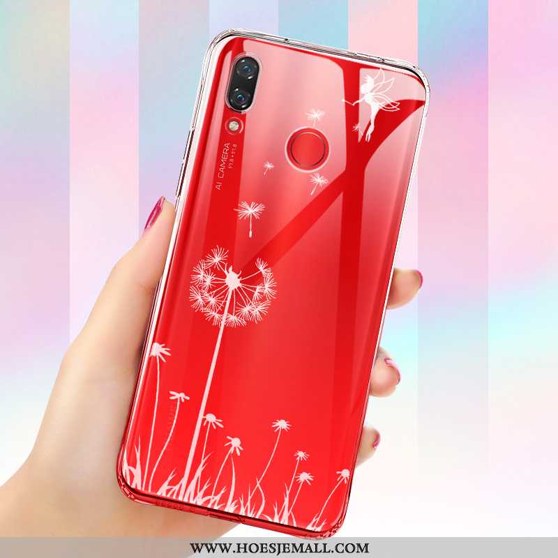 Hoesje Huawei P Smart+ Zacht Siliconen Mobiele Telefoon Anti-fall Bescherming Gasbag Blauwe