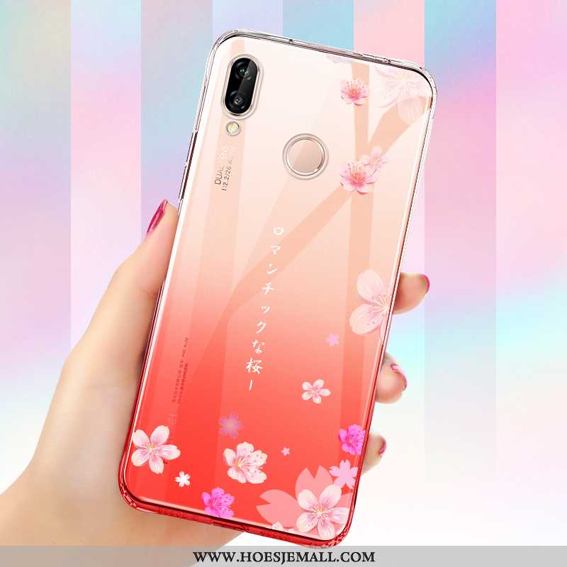 Hoesje Huawei P Smart+ Zacht Siliconen Mobiele Telefoon Anti-fall Bescherming Gasbag Blauwe