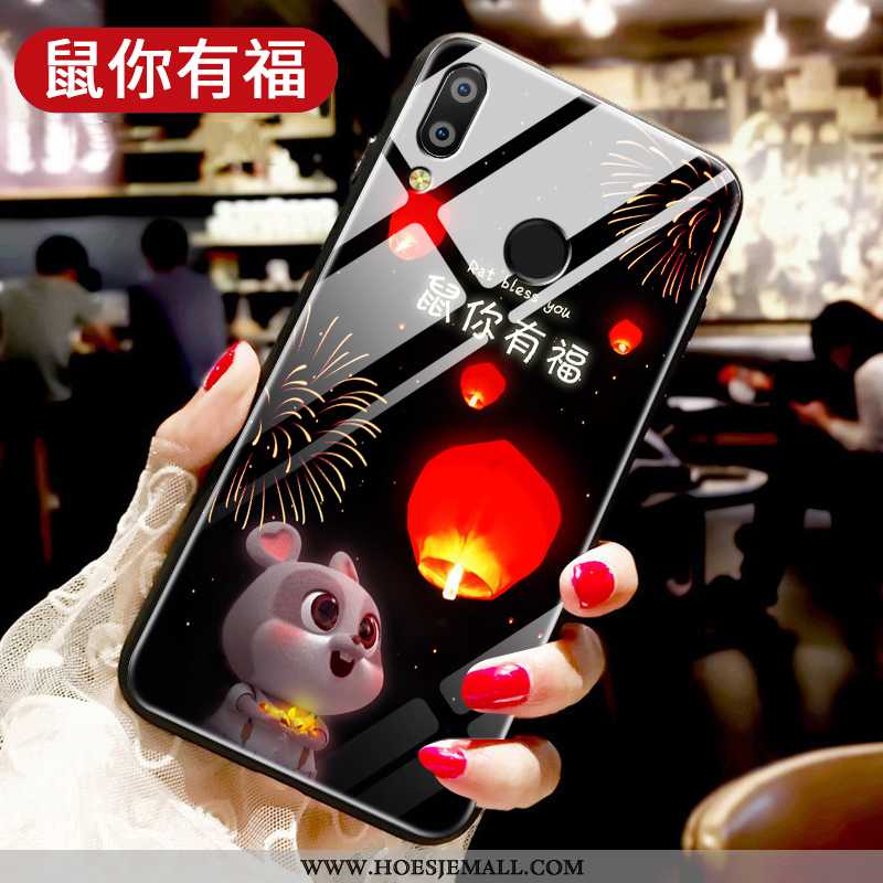 Hoes Huawei P Smart+ Spotprent Trend All Inclusive Bescherming Anti-fall Net Red Rood