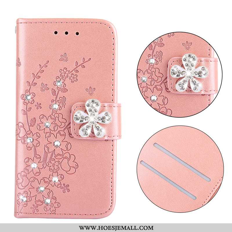 Hoes Huawei P Smart Z Bescherming Leren Hoesje 2020 Folio Mobiele Telefoon Portemonnee Roze