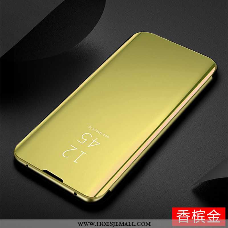 Hoesje Huawei P Smart Z Doorzichtig Vouw 2020 Folio Spiegel Mobiele Telefoon Gouden