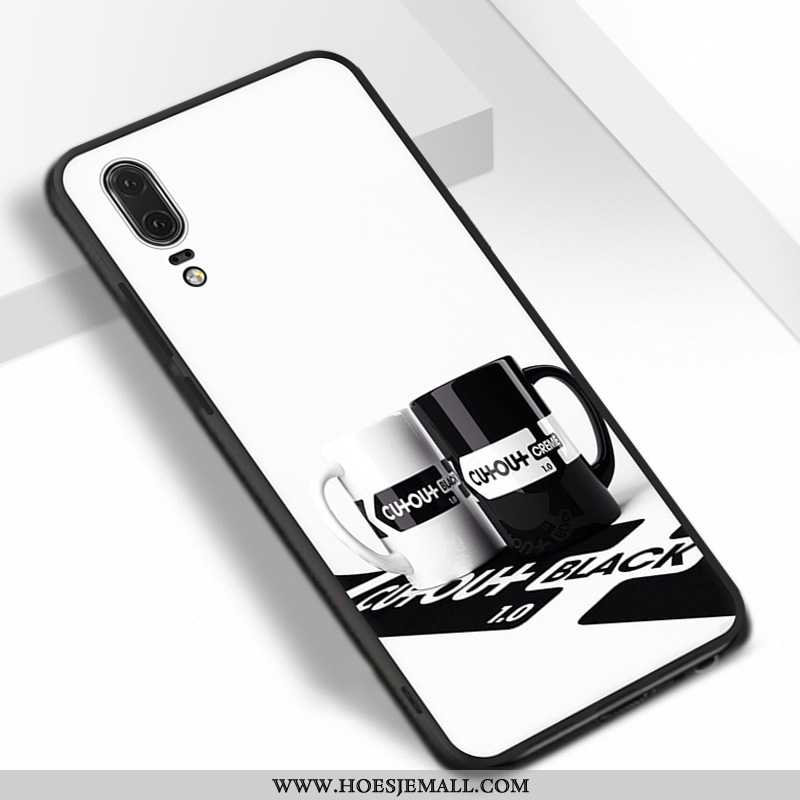 Hoes Huawei P20 Siliconen Bescherming Rood Hanger Zacht Mobiele Telefoon