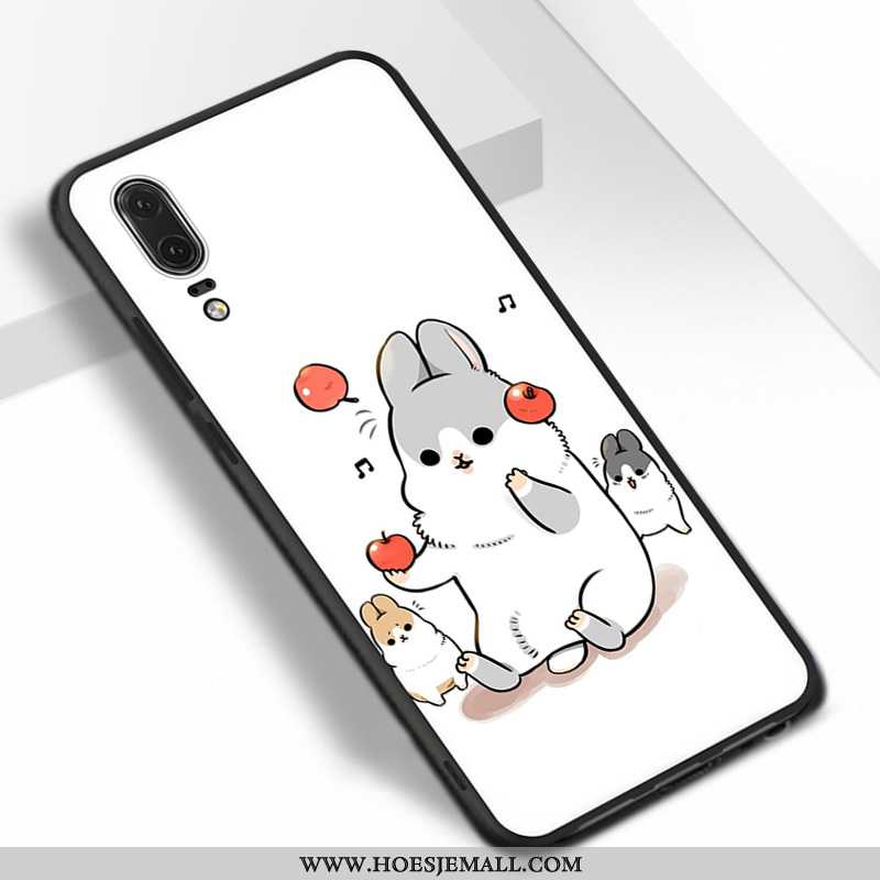 Hoes Huawei P20 Siliconen Bescherming Rood Hanger Zacht Mobiele Telefoon