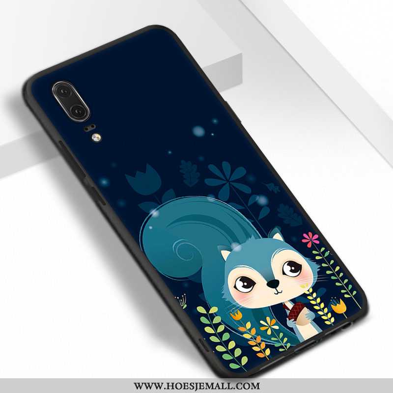 Hoes Huawei P20 Siliconen Bescherming Rood Hanger Zacht Mobiele Telefoon