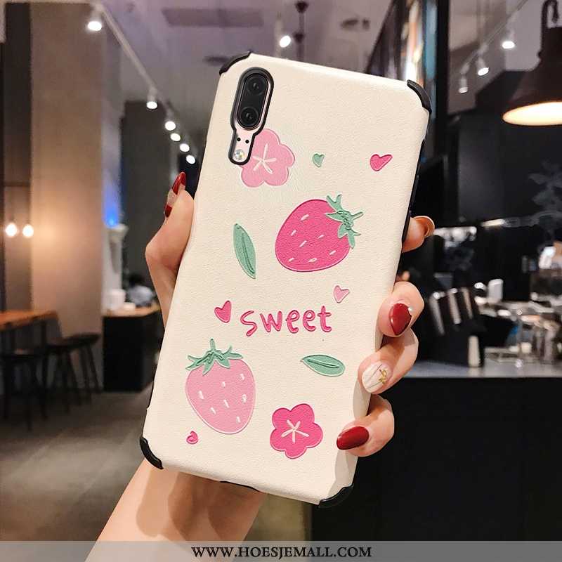 Hoesje Huawei P20 Spotprent Mooie Mode Zacht Roze Anti-fall