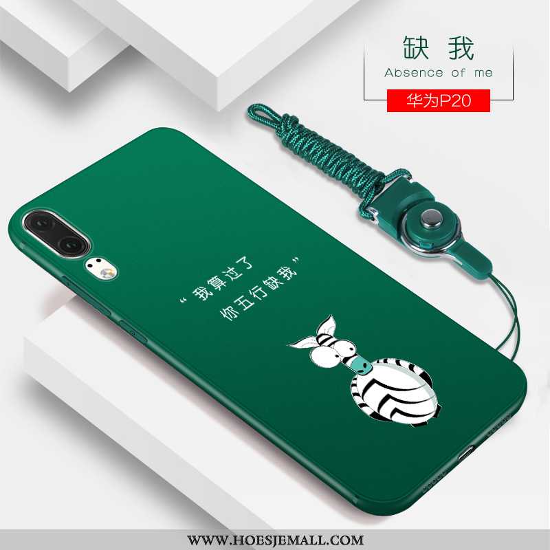 Hoes Huawei P20 Dun Siliconen Trend Anti-fall Mobiele Telefoon Licht Hoesje Rood