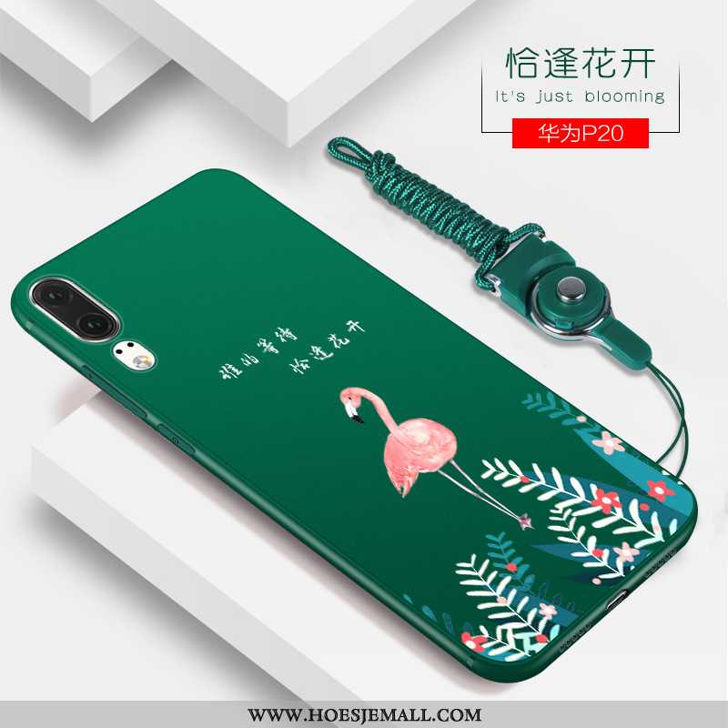 Hoes Huawei P20 Dun Siliconen Trend Anti-fall Mobiele Telefoon Licht Hoesje Rood