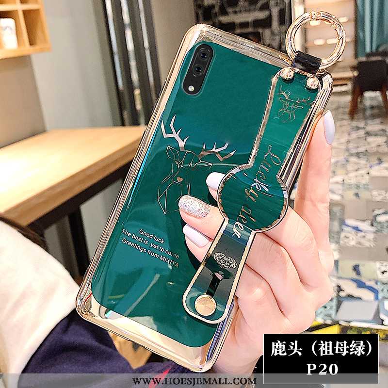 Hoesje Huawei P20 Siliconen Bescherming Anti-fall Zacht Net Red Mobiele Telefoon All Inclusive Grijs