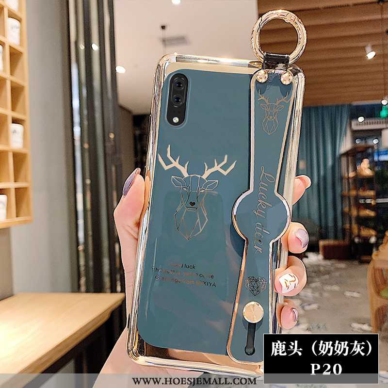 Hoesje Huawei P20 Siliconen Bescherming Anti-fall Zacht Net Red Mobiele Telefoon All Inclusive Grijs