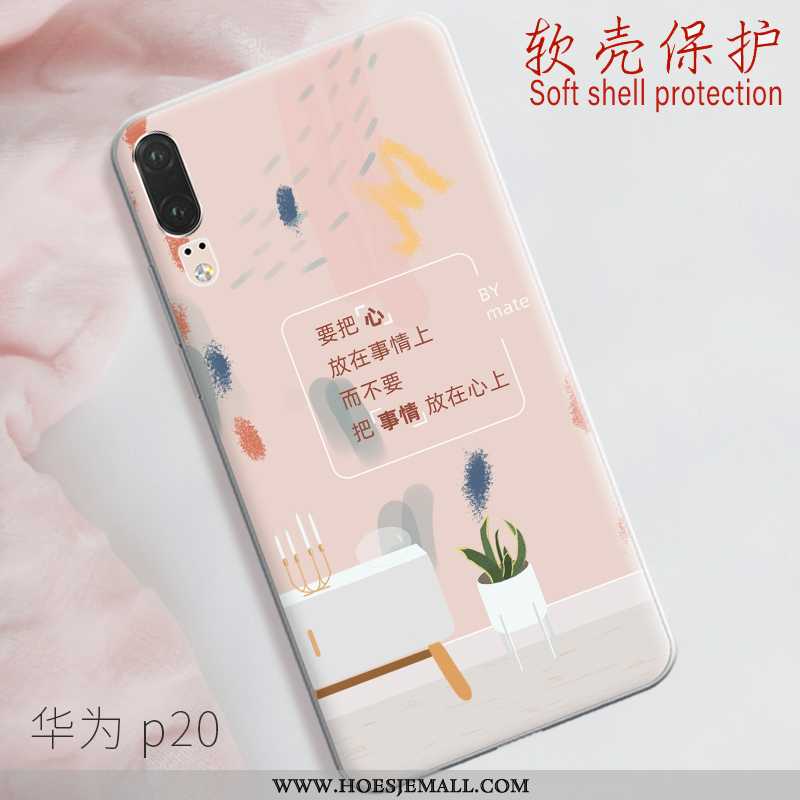 Hoesje Huawei P20 Trend Dun Anti-fall High End Zacht Groen