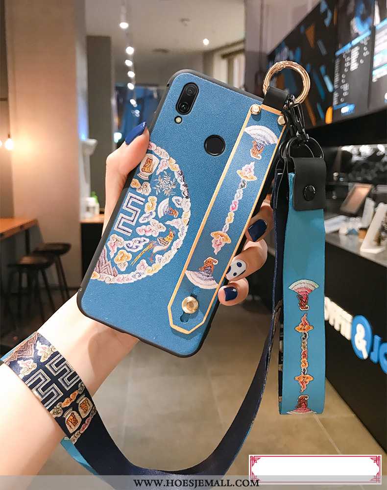 Hoes Huawei P20 Lite Siliconen Bescherming Zacht Chinese Stijl Mobiele Telefoon Wind Trend Blauwe