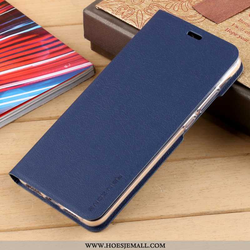 Hoes Huawei P20 Lite Leren Hoesje Siliconen Bescherming Rood Folio Clamshell High End