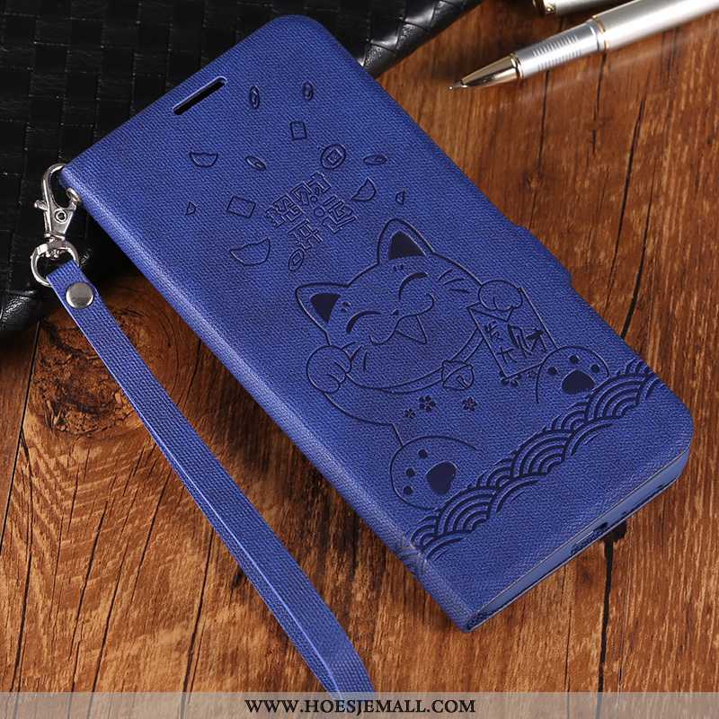 Hoes Huawei P20 Lite Scheppend Vintage Anti-fall High End Mobiele Telefoon Folio Leren Hoesje Bruin