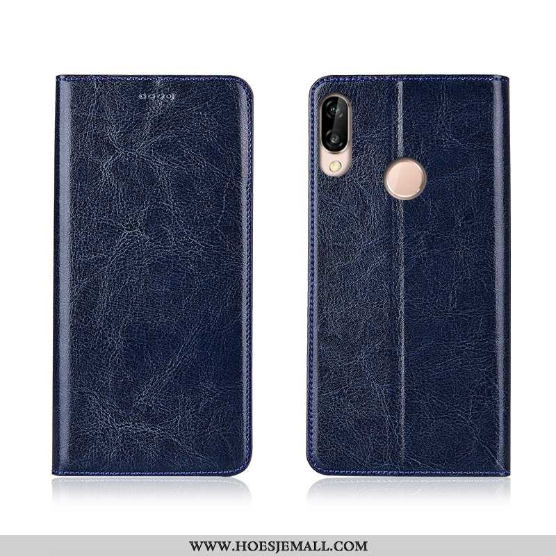 Hoesje Huawei P20 Lite Echt Leer Patroon Bescherming Nieuw Hoes Mobiele Telefoon Zacht Bruin