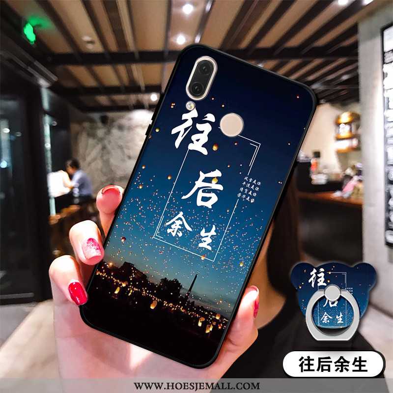 Hoes Huawei P20 Lite Siliconen Anti-fall Mobiele Telefoon Jeugd Blauw Hoesje Blauwe