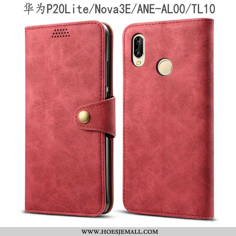 Hoesje Huawei P20 Lite Leren Bescherming Jeugd Mobiele Telefoon Grijs Folio