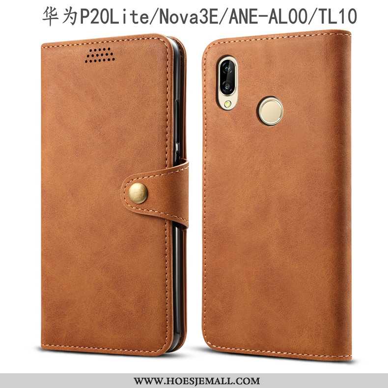 Hoesje Huawei P20 Lite Leren Bescherming Jeugd Mobiele Telefoon Grijs Folio