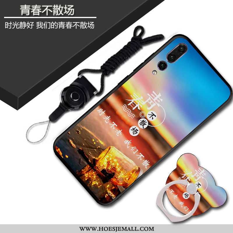 Hoesje Huawei P20 Pro Schrobben Zacht Mobiele Telefoon Zwart All Inclusive Anti-fall Zwarte