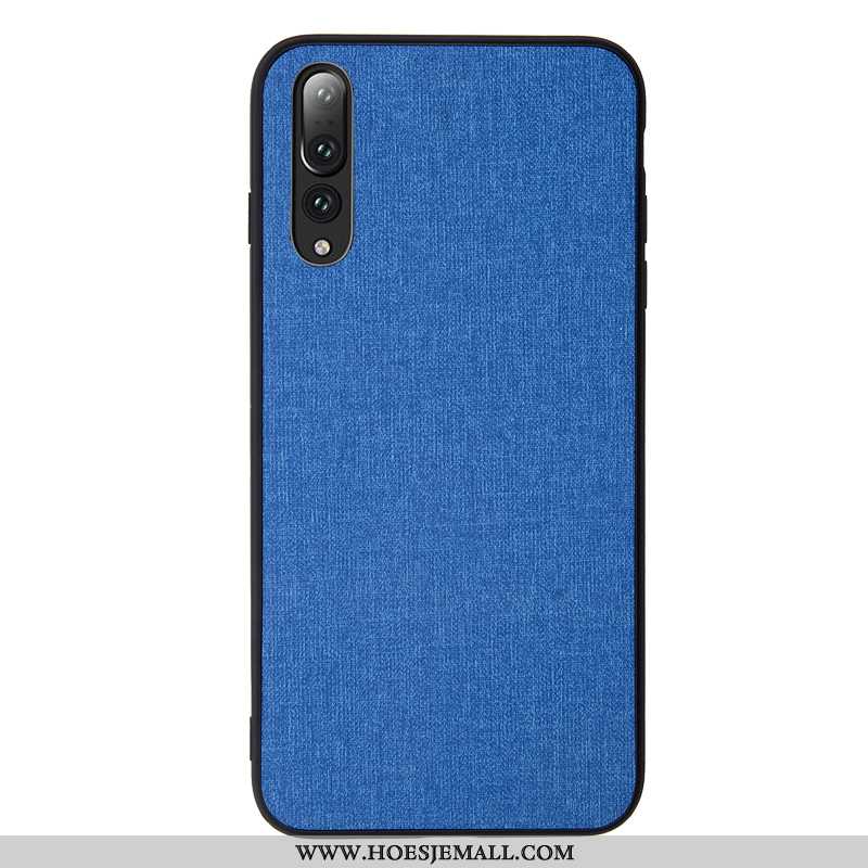 Hoesje Huawei P20 Pro Patroon Trend Doek Hoes Siliconen Bescherming Blauw Blauwe