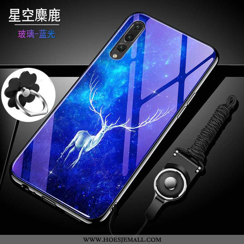 Hoes Huawei P20 Pro Siliconen Bescherming Trend Hoesje Zacht Blauw All Inclusive Purper